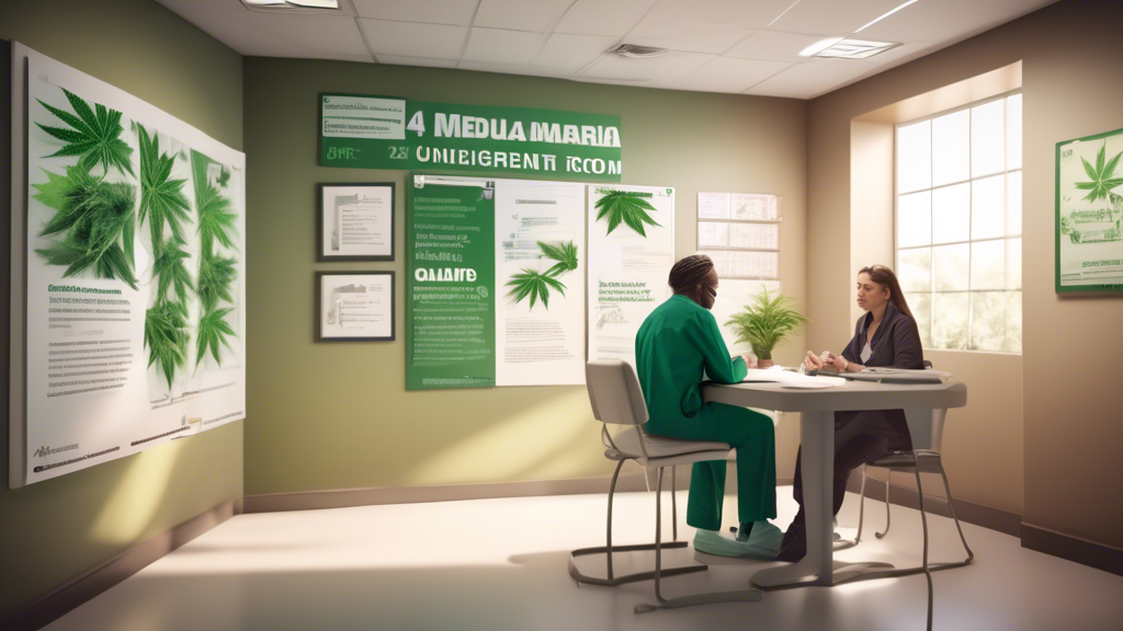 Create an image depicting a serene consultation room in a medical clinic. A friendly doctor sits across from a patient, both engaged in a thoughtful discussion. On the walls, there are educational pos