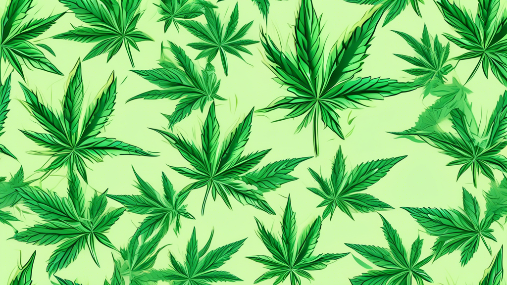 Create an illustration of a three-leaf marijuana plant, focusing on its unique structure and details. The plant should be depicted in a natural setting, with vibrant green leaves, intricate veining, a