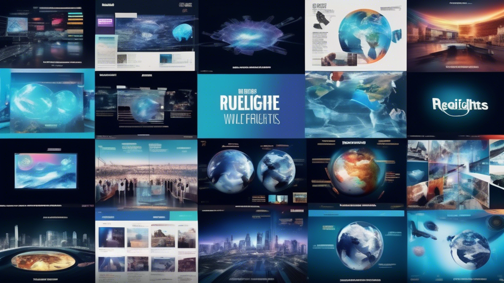 Create an image that represents a roundup of key events and highlights from July 17, 2024. Include a dynamic collage featuring a futuristic news studio with holographic screens displaying diverse scen