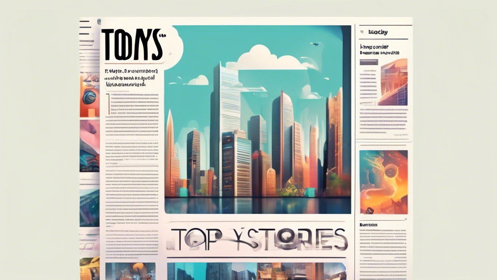 Create an image that depicts a digital newspaper front page titled Today’s Top Stories: July 11, 2024, with various engaging headlines and images. Include a futuristic cityscape in the background thro